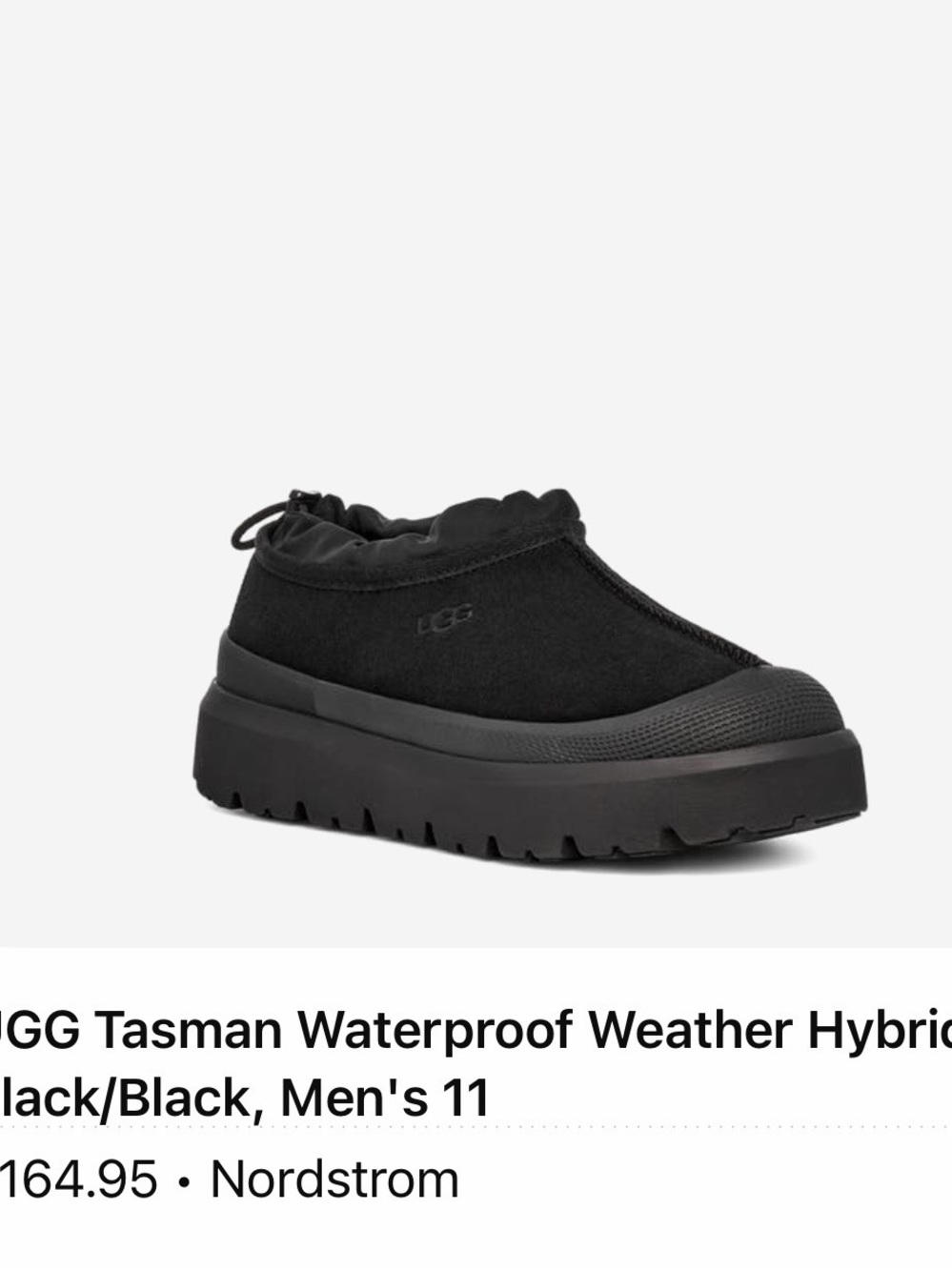 UGG Tasman Waterproof Slip-On Loafer - Black
